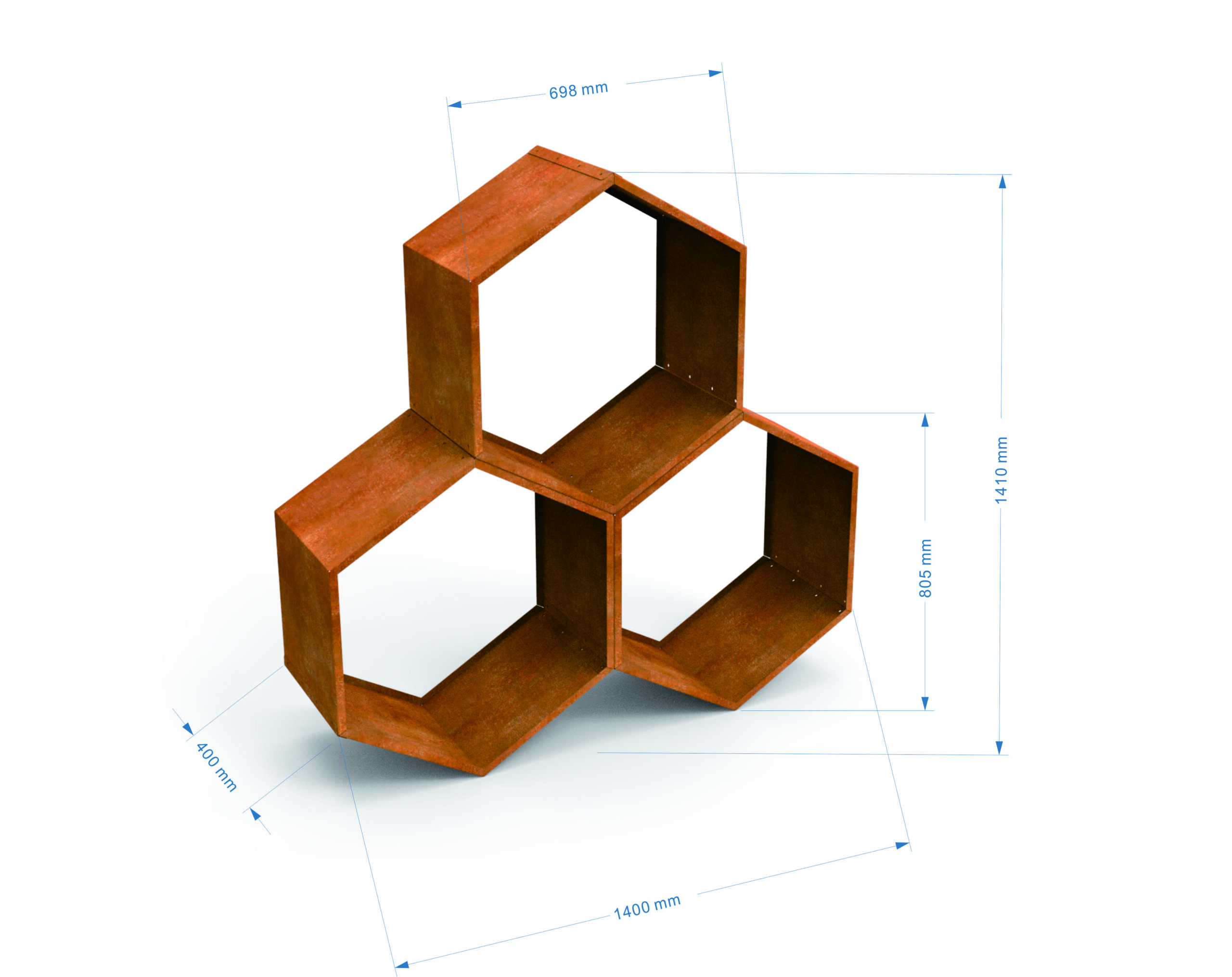 Hexagon Trio Houtopslag