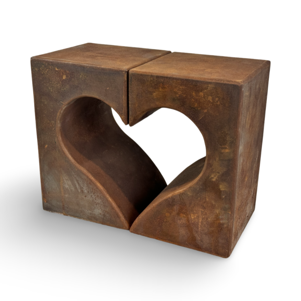 Cortenstaal duo urn hart