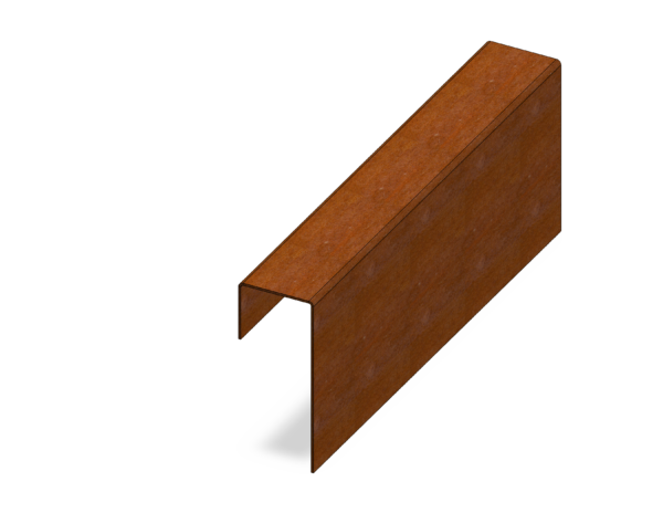 Cortenstalen overzetprofiel 5x6x15cm