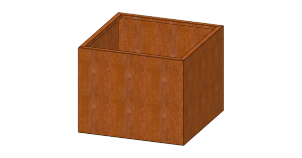 Cortenstaal Plantenbak 100x100x80 cm