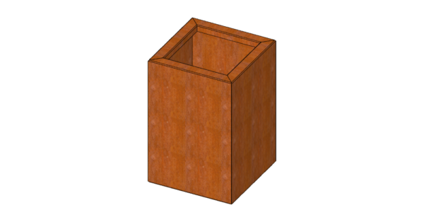 Cortenstaal Plantenbak 40x40x60 cm