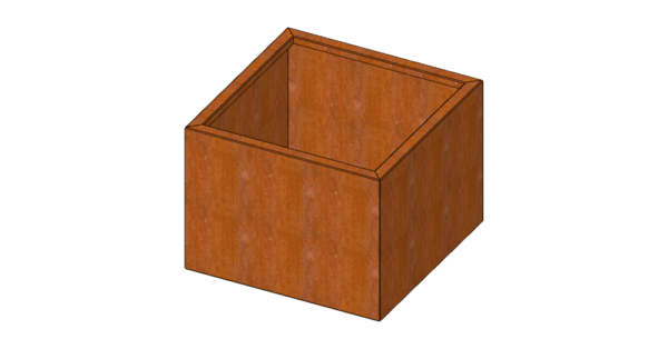 Cortenstaal Plantenbak 80x80x60 cm
