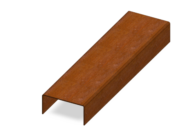 Cortenstalen overzetprofiel 5x10x5cm
