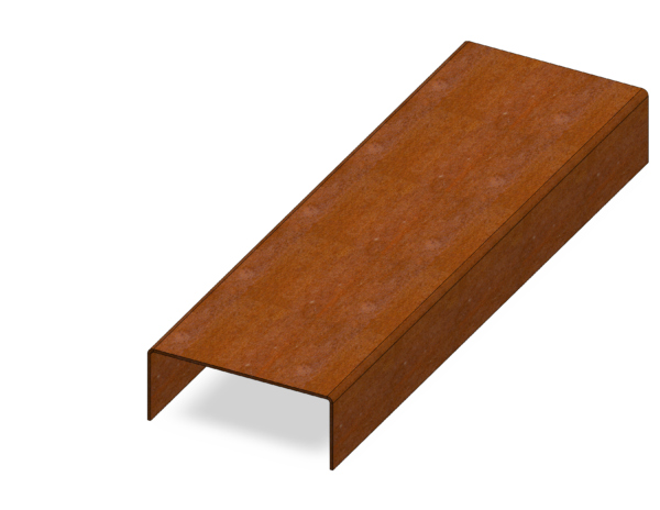 Cortenstalen overzetprofiel 5x12x5cm