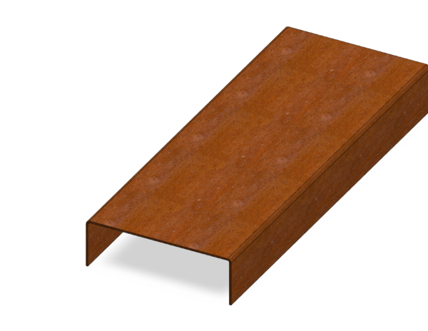 Cortenstalen overzetprofiel 5x15x5cm