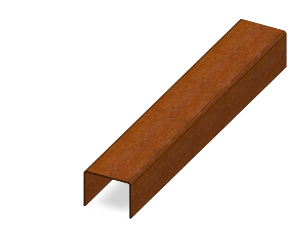 Cortenstalen overzetprofiel 5x6x5cm