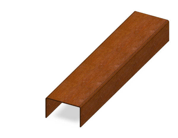 Cortenstalen overzetprofiel 5x8x5cm