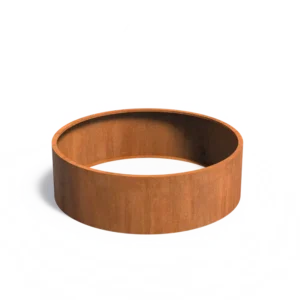 Cortenstaal plantenbak rond